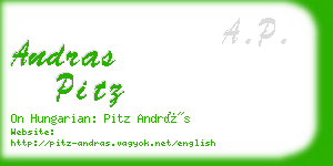 andras pitz business card